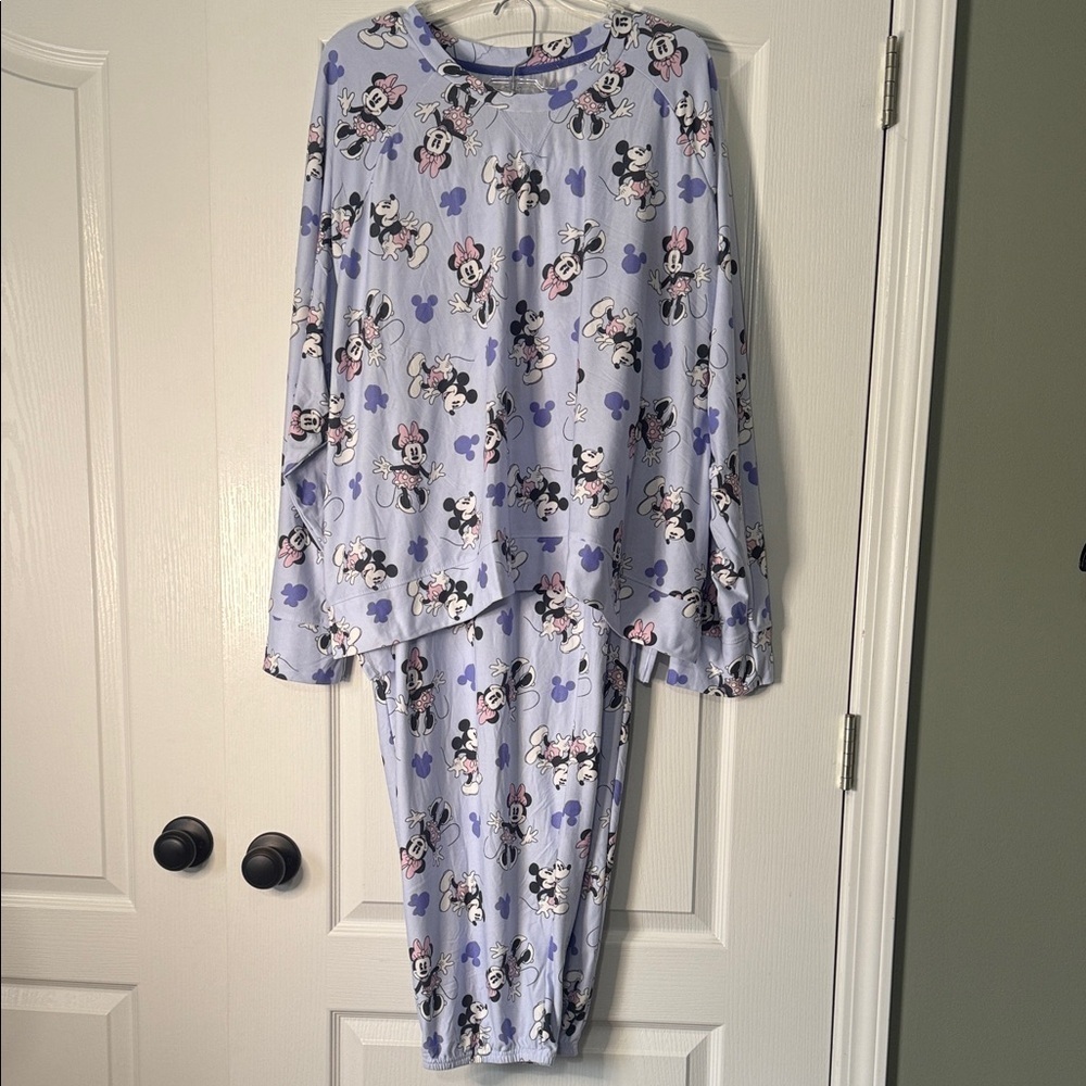 Disney Kids Pajama Set - Light Purple with Mickey and Minnie Size 3X